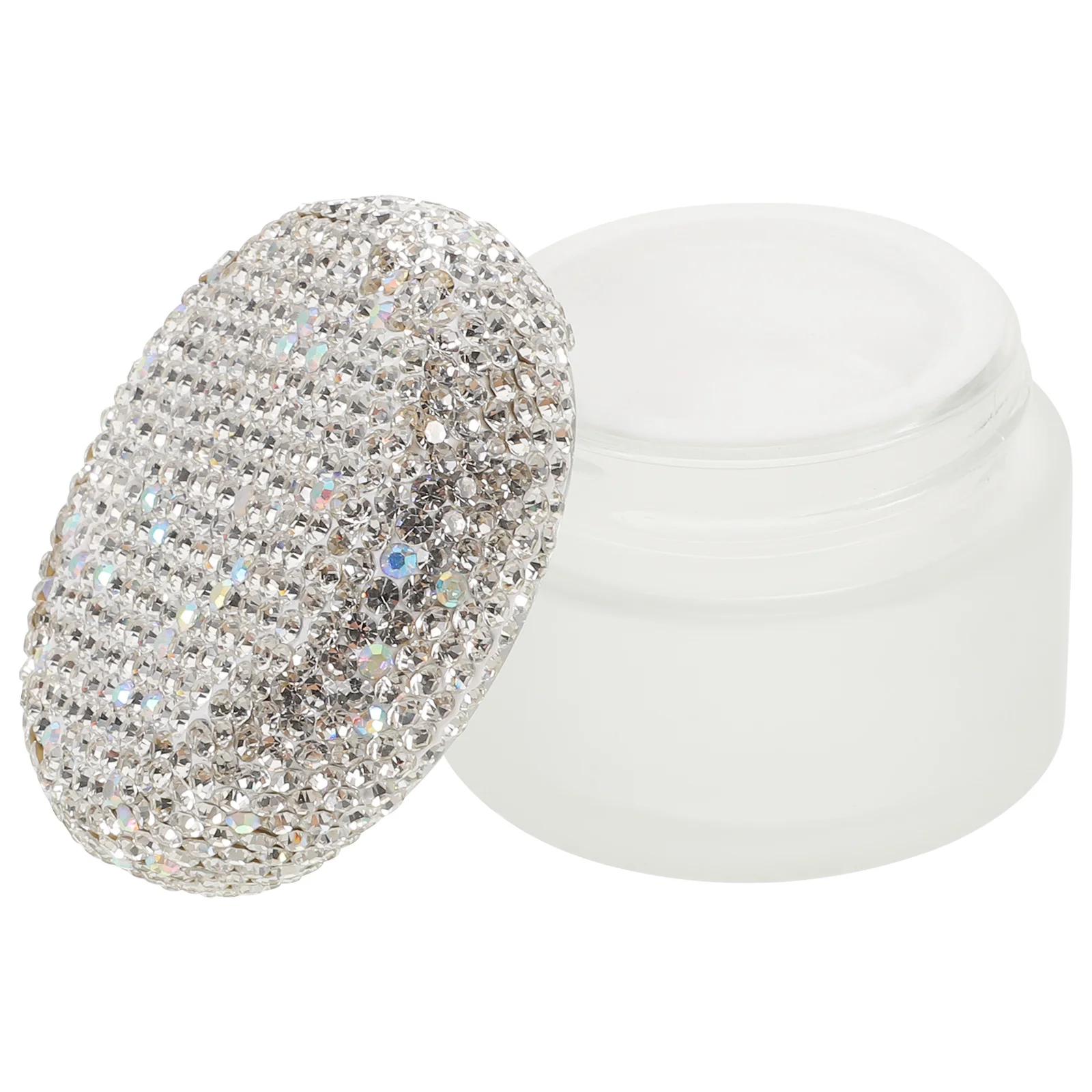 

Refillable Cream Container Rhinestone Portable Skincare Jar Travel Face Cream Holder Eye Gel Dispenser Small 30g
