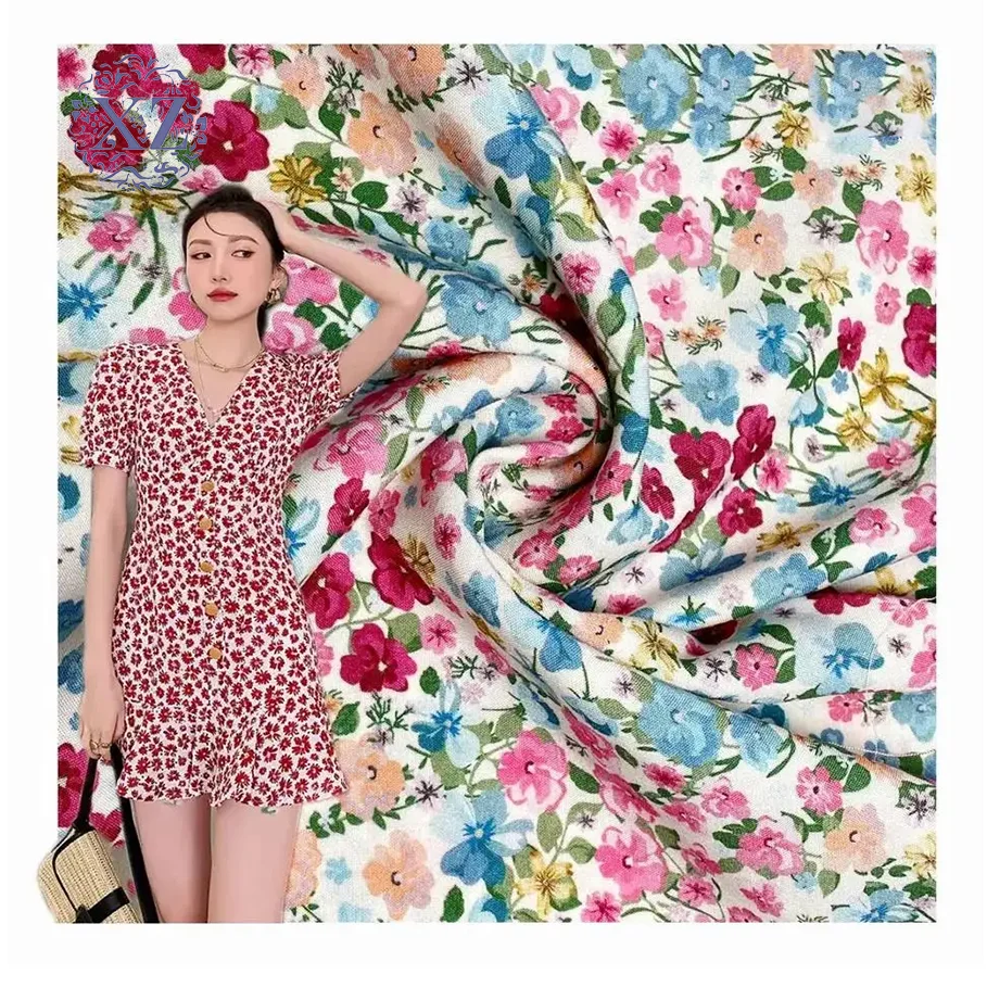 

Hot Selling Digital Printing Woven Organic Cotton Satin Floral Fabric Print Cotton Fabric Printed For Garment Materials