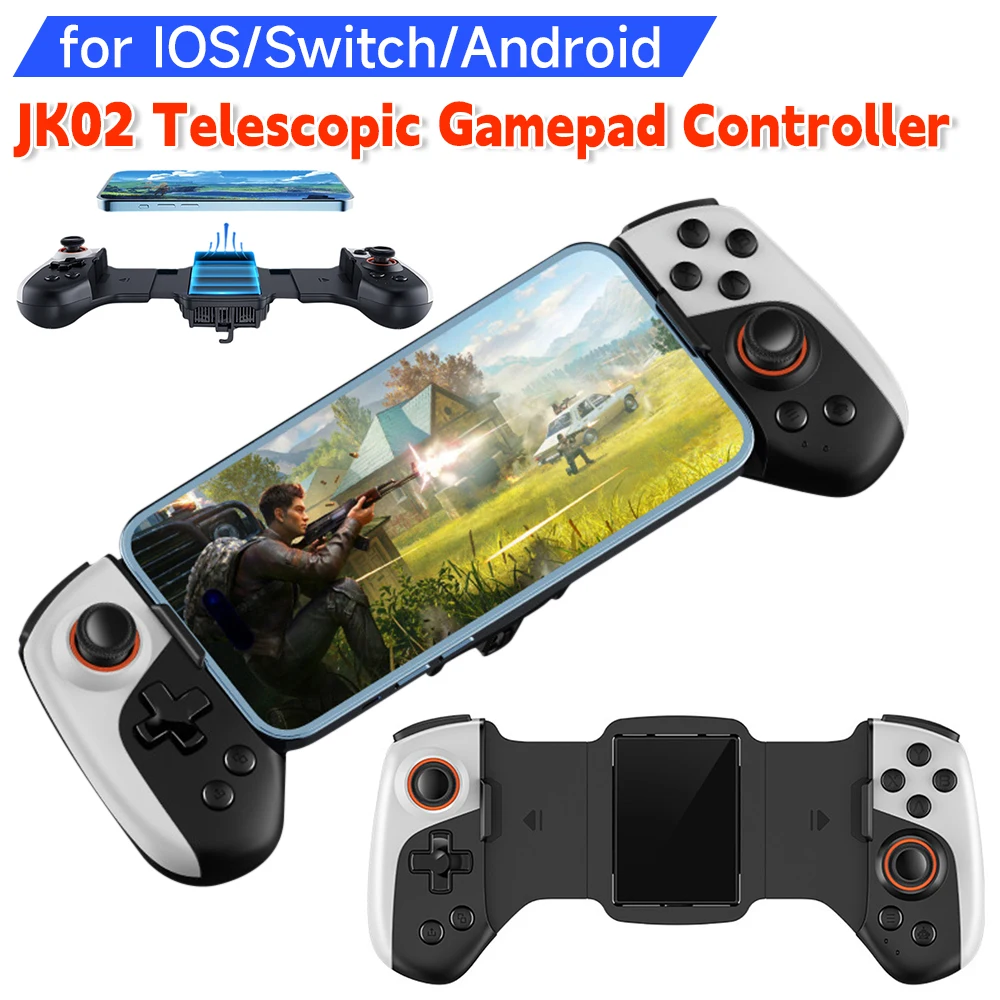 JK02 Telescopic Gamepad Controller For IOS/PS Switch/Android Mobile Phone Gaming Joystick Wireless Mobile Gaming Controller