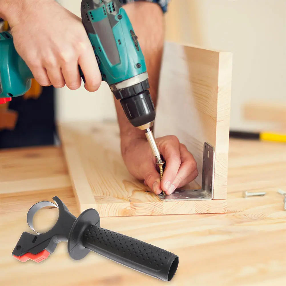 

Ergonomic Adjustable Plastic Auxiliary Handle for Hammer Drill Lightweight Comfortable Front Side Grip Fade Resistant Stable