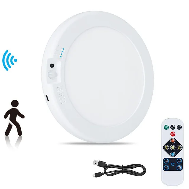 Rechargeable Motion Sensor Ceiling Light with Remote, Battery Operated Closet Light No Wiring, Wireless LED Shower Lights, 3 Colors Dimmable Indoor Overhead Lamp for Closet Shower Pantry Shed Hallway 8 Rechargeable Motion Sensor Ceiling Light with Remote, Battery Operated Closet Light No Wiring, Wireless LED Shower Lights, 3 Colors Dimmable Indoor Overhead Lamp for Closet Shower Pantry Shed Hallway 8