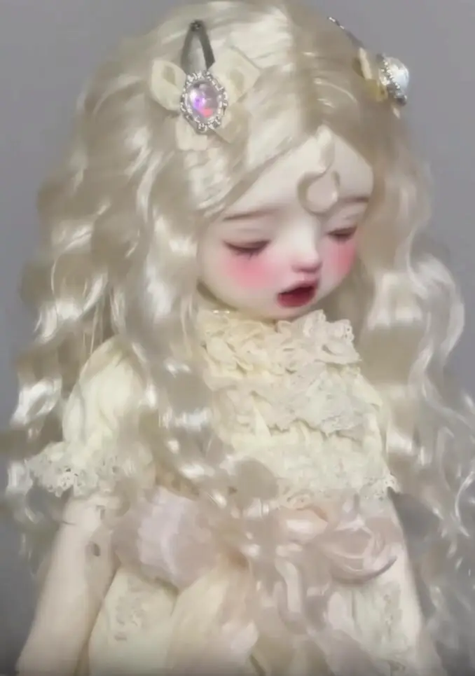 Free Shipping BJD Doll Wig 1/6 Combed Small Roll Hardhead Shell Mohair Hair 1 Piece