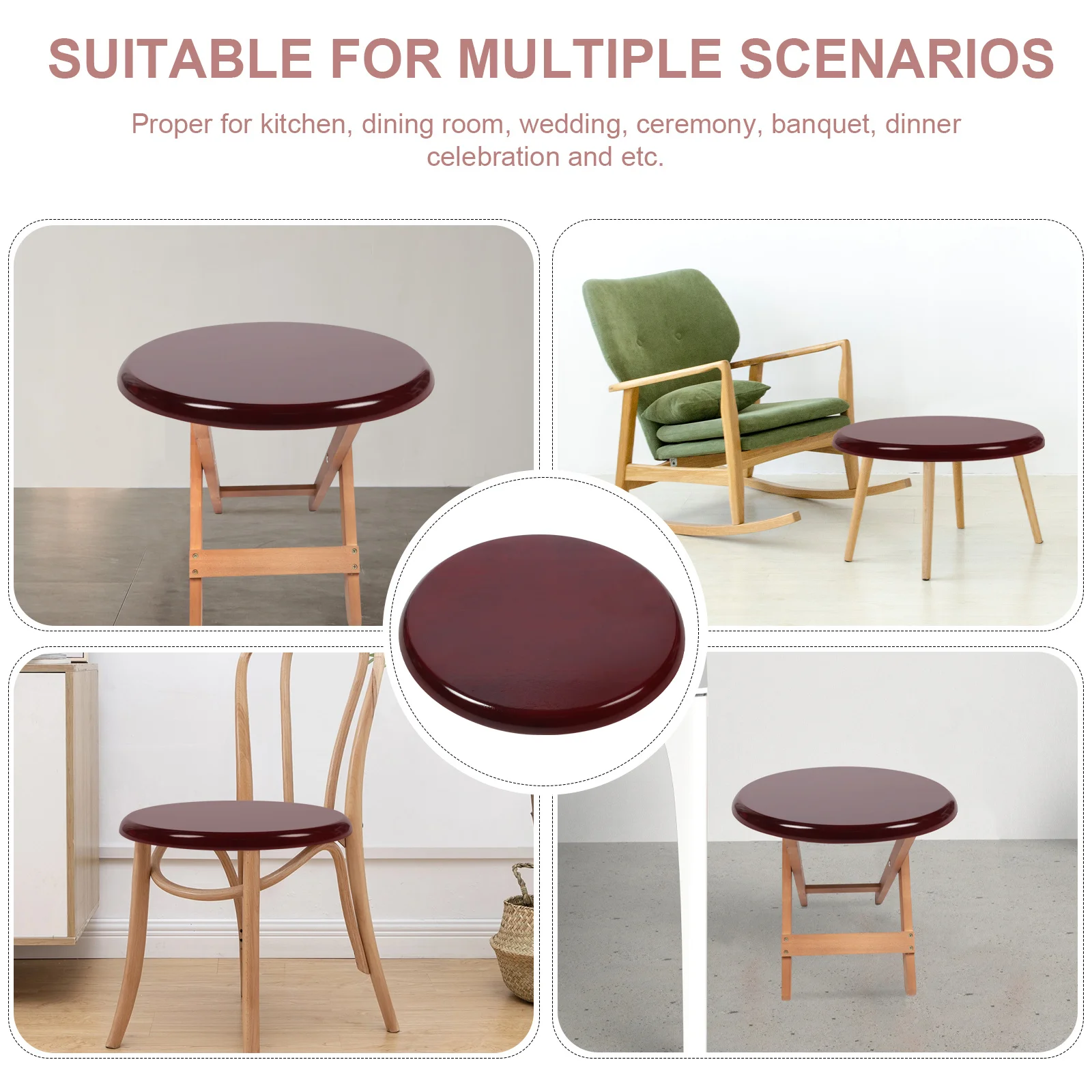Holzhocker-Sitzersatz, rundes Design für Metallhocker, Zuhause, Bar, Restaurant, Hocker, Sitzersatz
