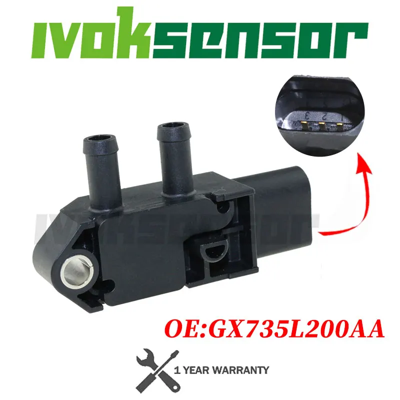 

DPF Differential Exhaust Pressure Sensor Compatible For Land Rover Evoque LVJ LVS 2.0 2.2 16V SUV Diesel 2011 - 2019 GX735L200AA
