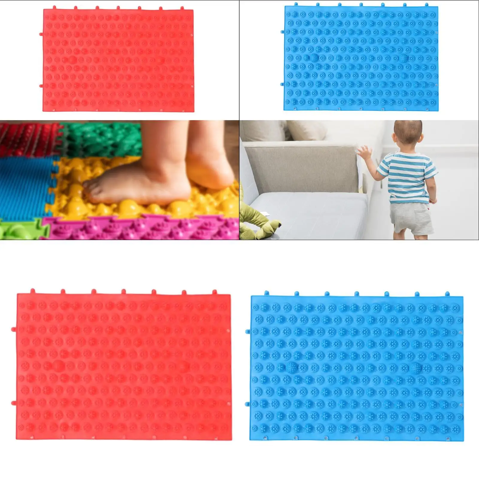 Sensory Mat Anti Slip Sensory Tiles Room Indoor Kids Adults Game Mat Easy to Clean Foot Massage Mat Children Massage Game Mat