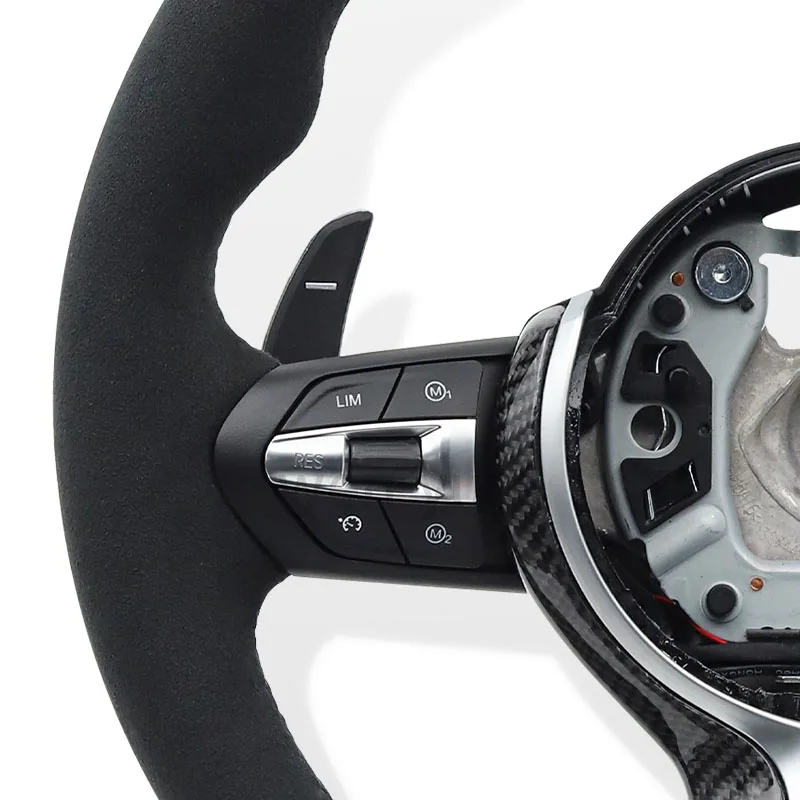 LED Sude Steering Wheel For BMW M3 M5 M6 F07 F10 F11 F18 F20 F06 F12 F13 F01 F02 F03 F30 F90 F91 F92 F93 E90 E91 E92 E93 E70 view 4