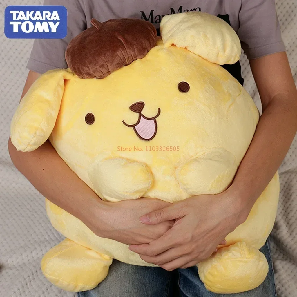 Jouets en peluche Sanurgente Pompompurin, grande taille, joli oreiller, super doux, cadeau mignon, décor de chambre, beurre, 40-50cm