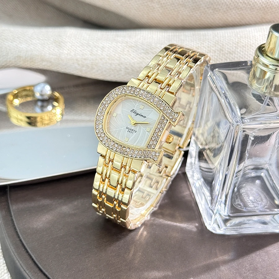 

2026 New Luxury Rhinestone Bracelet Watch Women High Quality Elegant Minimalist Fashion Ladies Quartz Wristwatch Reloj Mujer