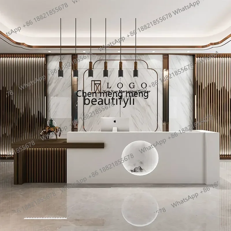 Modern Chinese Front Desk Company Reception Desk Foot Bath Hotel Lobby Paint Bar Checkout page