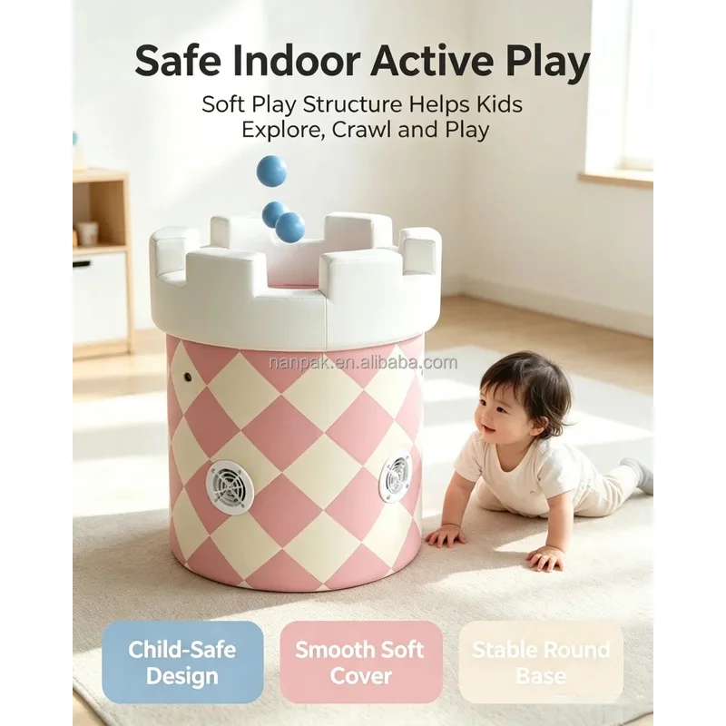 Custom Soft Play Castle Floating Ball Machine Sensory Interactive Blower Toy with Magic Floating Balls for Play Cafe Party Mall