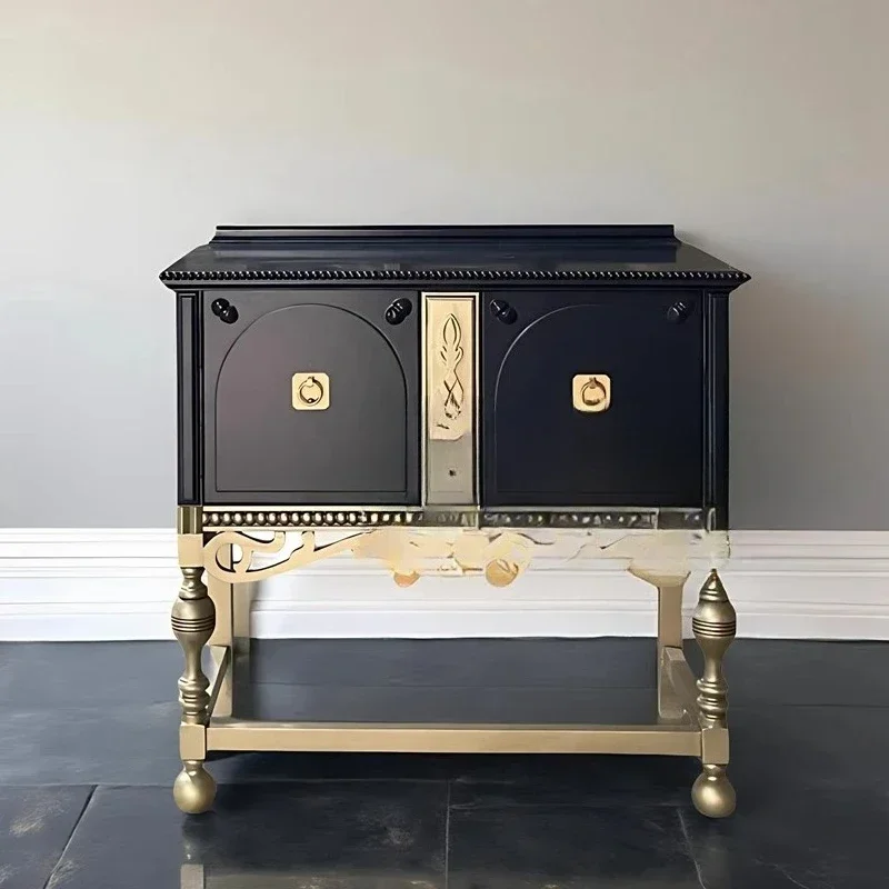 Шкаф на крыльце из цельного дерева во французском стиле ретро, европейская резьба