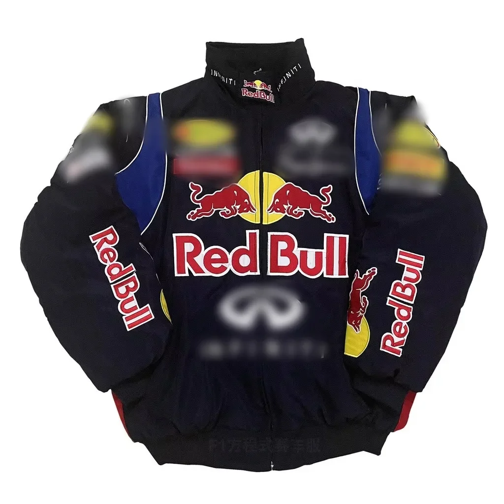 

Red Bull Fleet Uniform Men Embroidery Padded Jacket Winter Fall Motorcycle Clothing Leisure Thickening Coat Racing Clothing