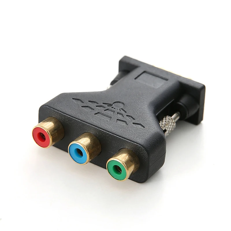 1PCS VGA to RCA Connecter Converter Male VGA to  RCA  Video Female Style Component Video Jack Adapter Plug - view 5