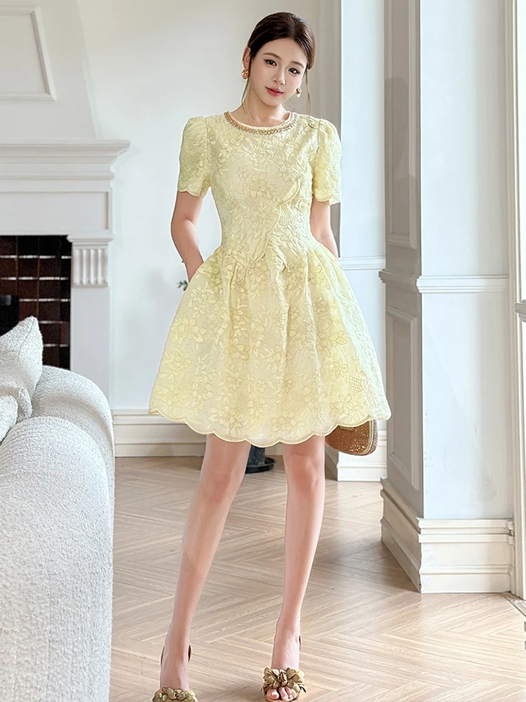 Vrouwen zoete delicate verjaardagsfeestje jurk elegant mooi borduurwerk pailletten diamanten baljurk vrouwelijke prom vestidos gastheer