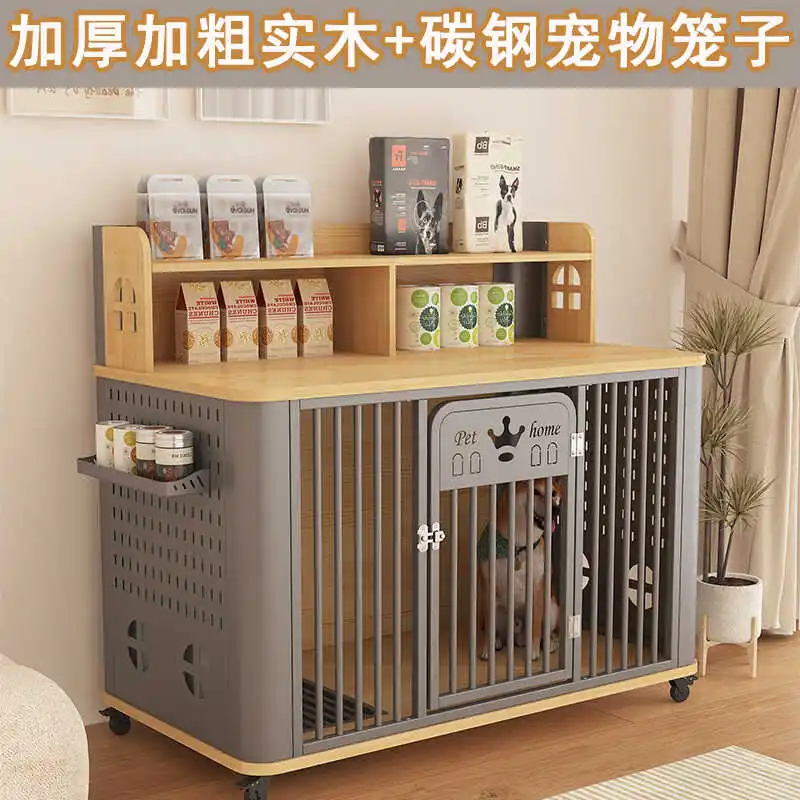 Modern wooden dog cage pet cage cat and dog universal nest medium and small dog villa