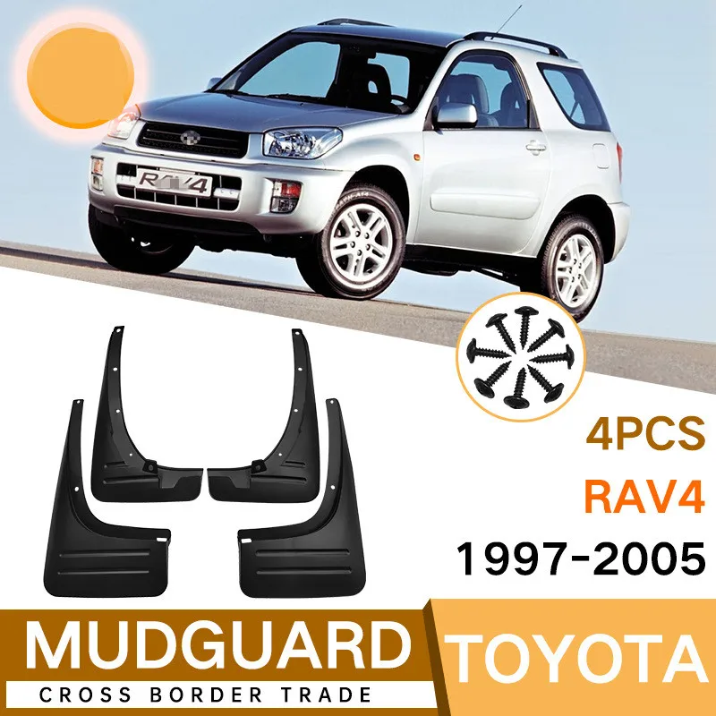 

Tire Mud Flaps Guards Fit For Toyota RAV4 2000-2005 No Wheel Eyebrow 4PCS Mudguards Mudflaps Splash Guards Wheel Mud fenders