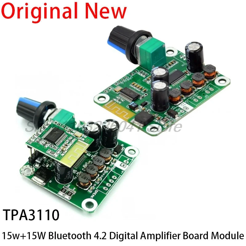 5V Bluetooth TPA3110 Digital Power Amplifier Board Stereo Class D Power Amplifier Board Bluetooth 4.2 Power Amplifier Board 15W