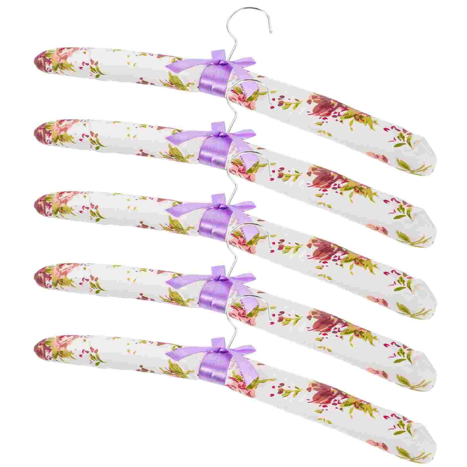 

5 Pcs Infant Hangers Cloth Floral Wedding Dress Padded Sweater Girl Clothing Storage Racks Clothes Suit Shop Bride