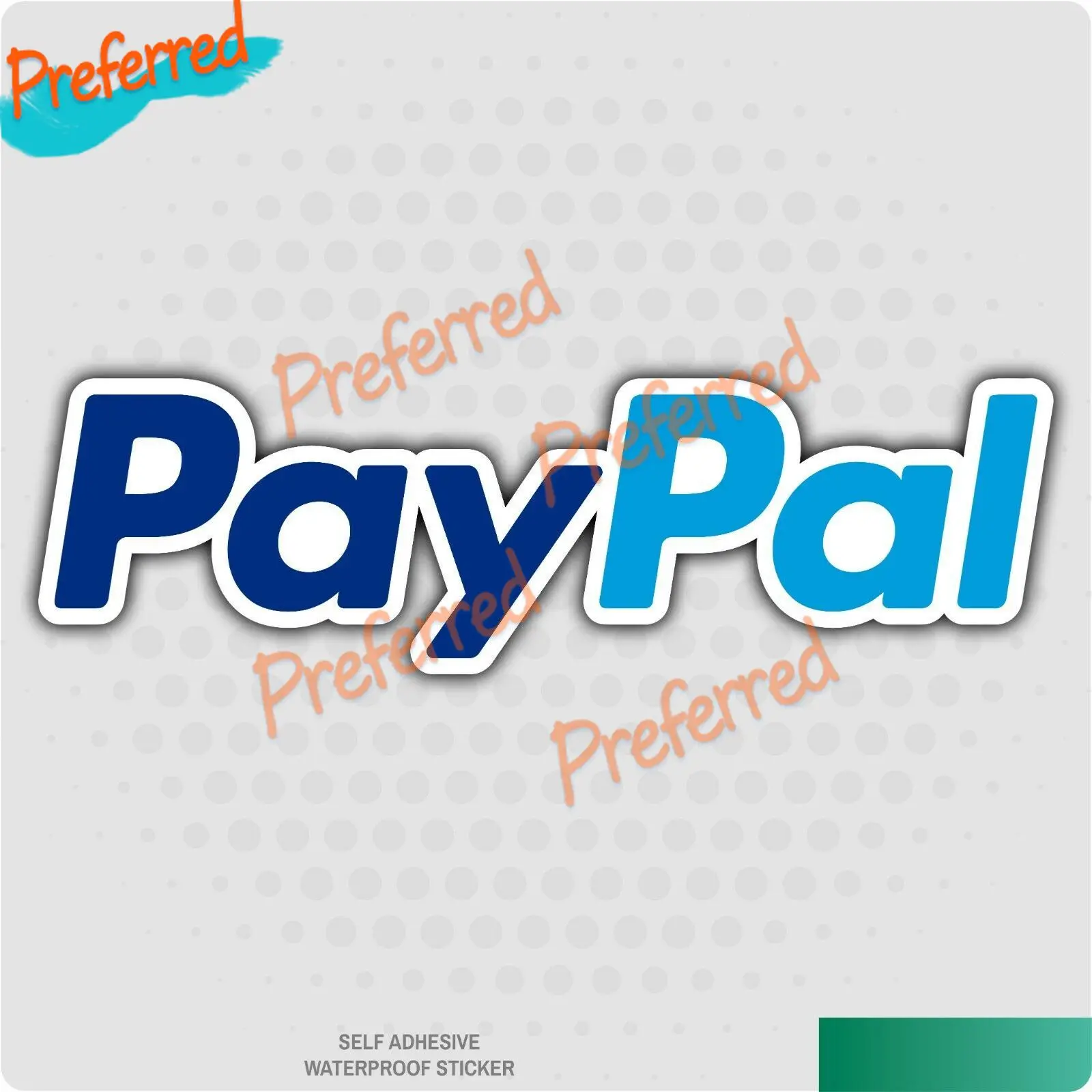 PayPal Sticker - Car Van Decal Sticker Business Payment Shopping Online Vinyl Sticker Bumper, Phone,Window Waterproof PVC Decals