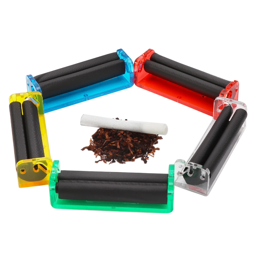 78mm Manual Tobacco Roller Plastic Portable Cigarette Rolling Machine DIY Rolling Tool For Smoking Accessories