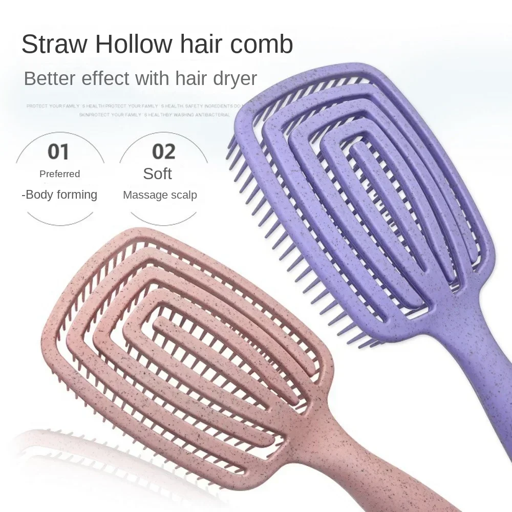 Detangling Hair Brush Tangled Hair Comb Hollow Out Massage Combs Curly Hair Brushes Barber Comb Salon Hairdressing Styling Tools