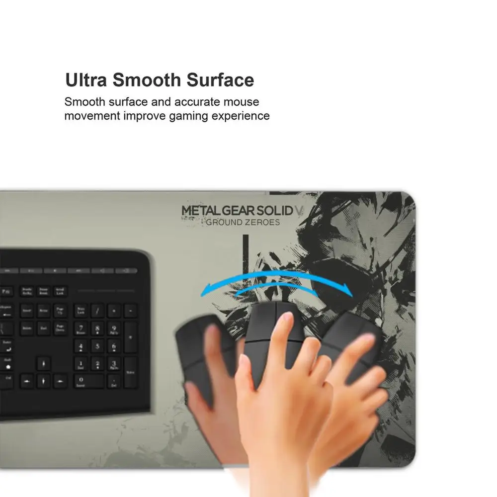 Giochi caldi Metal Gear Solid Mouse Pad XXL Accessori da gioco Office Gamer Tastiera Tappetino da scrivania Tappetino per mouse anime in gomma per laptop antiscivolo