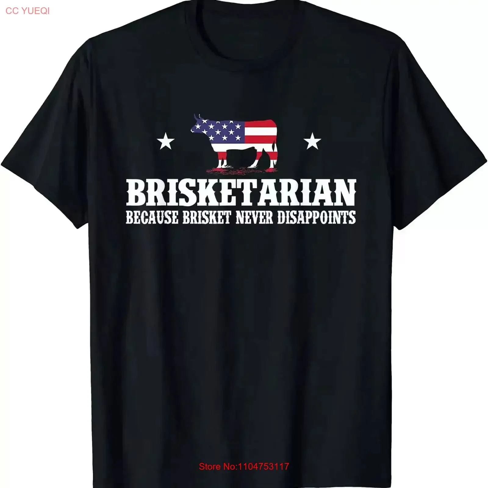 T-shirt BBQ Brisketarian « Parce que le brisket ne déceit jamais » style vintage délavé pour homme, légèrement design, unisexe, extensible