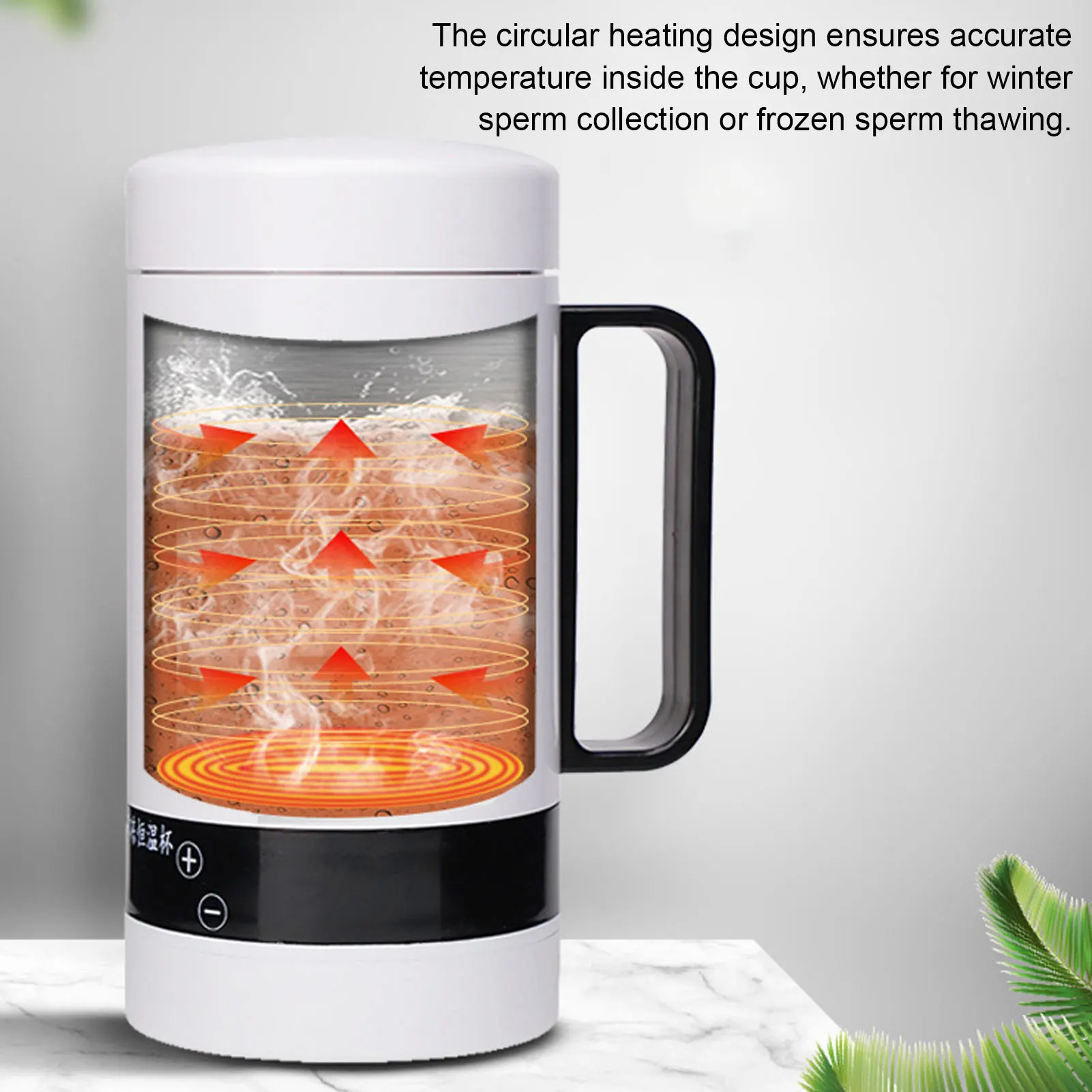 

600 мл чашка для оттаивания замороженной спермы, термостатическая чашка для спермы животных для крупного рогатого скота, скота, аккумулятор 3200 мАч, термостатическая чашка для спермы животных