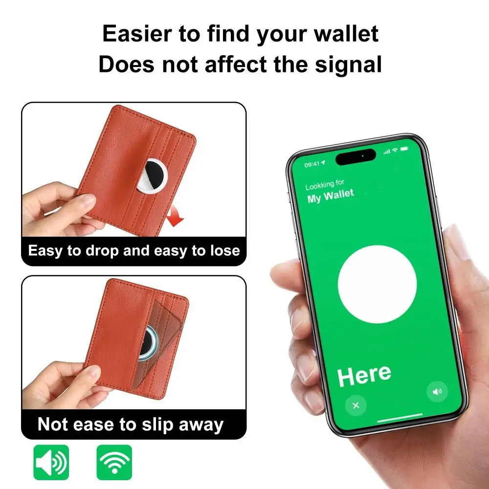 PC Card Tracker Case Anti-lost Wallet Locator Cover Transparent Ultra Wallet Card Holder for Apple Airtag Locator Accessories