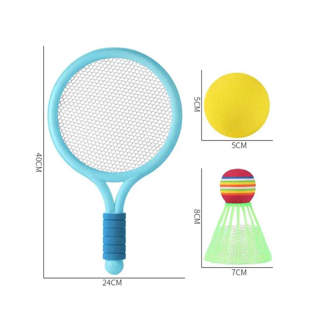 ลูกเทนนิสในร่ม/กลางแจ้งกีฬาเด็ก Interactive ของเล่น MINI เทนนิส Racquet เครื่องมือการฝึกอบรมแบดมินตันชุดไม้แบดมินตัน