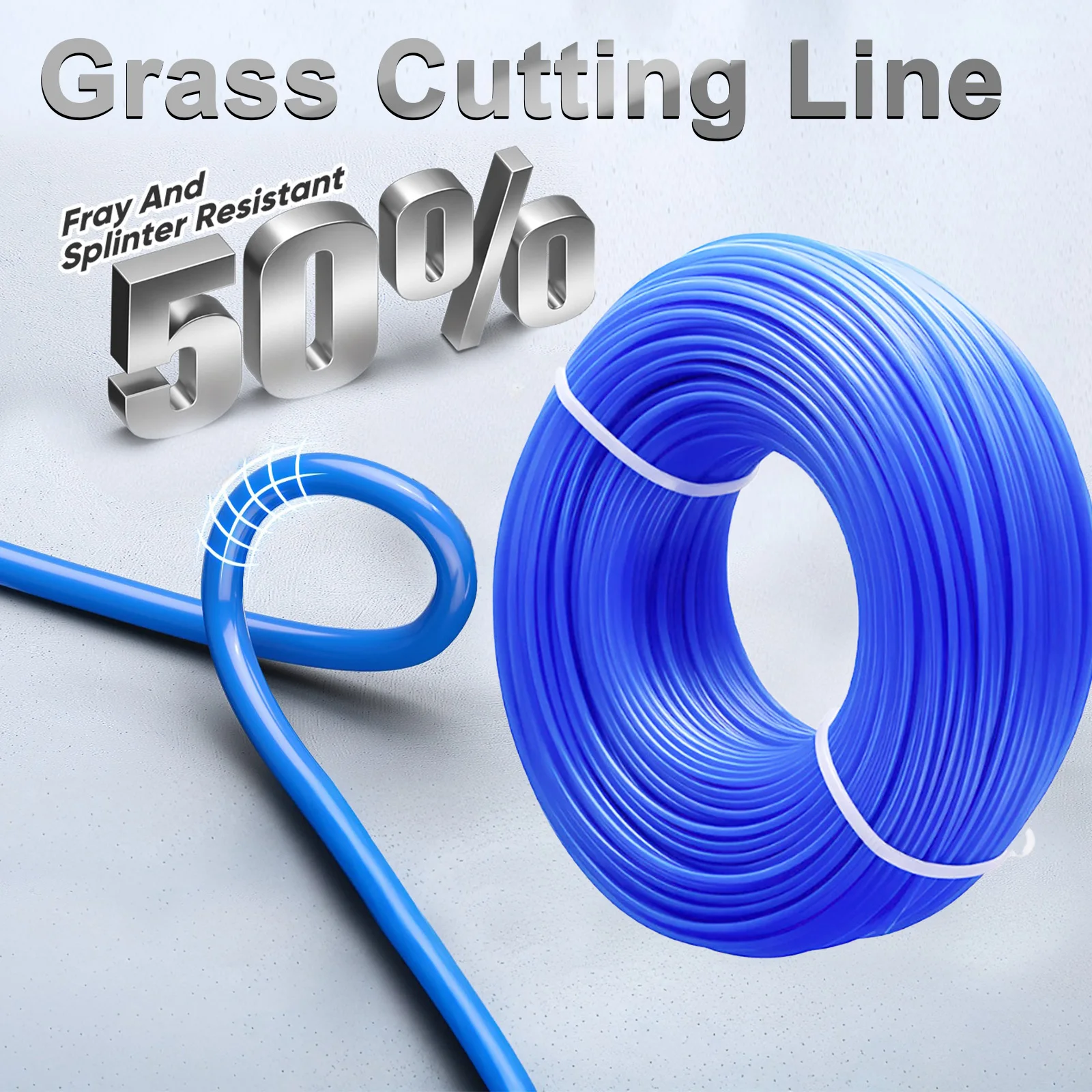 1,6/2,0/2,4/2,7/3,0/4mm x 100M hilo de desbrozadora de nailon línea de corte de cepillo cortacésped desbrozadora cortadora de césped línea redonda