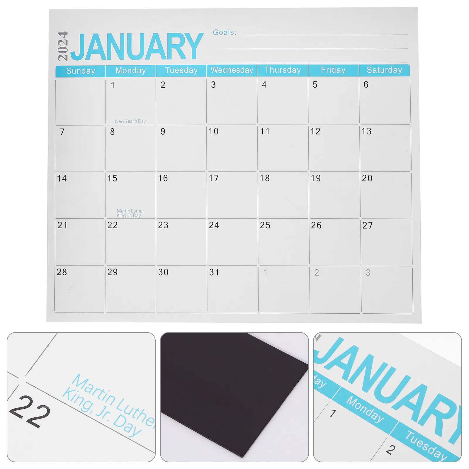 

Calendar for Wall Magnetic Desk Whiteboard Monthly Desktop Colorful Classroom Calendars