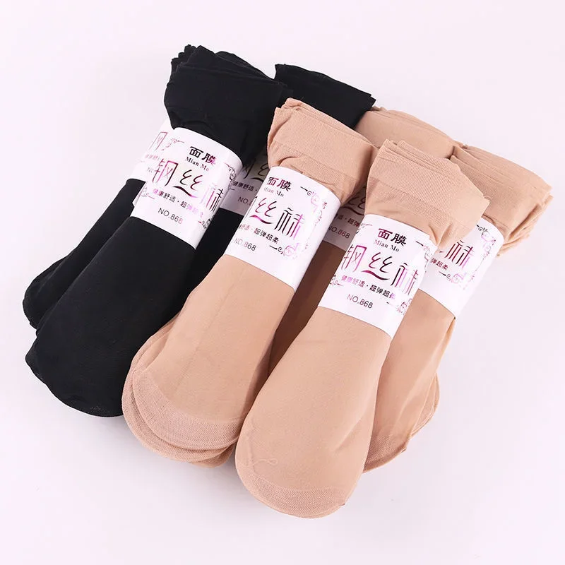 

20 Pairs Ultra-thin Transparent Socks High Quality Women Socks Summer Elastic Thin Silk Female Ladies Ankle Short Socks