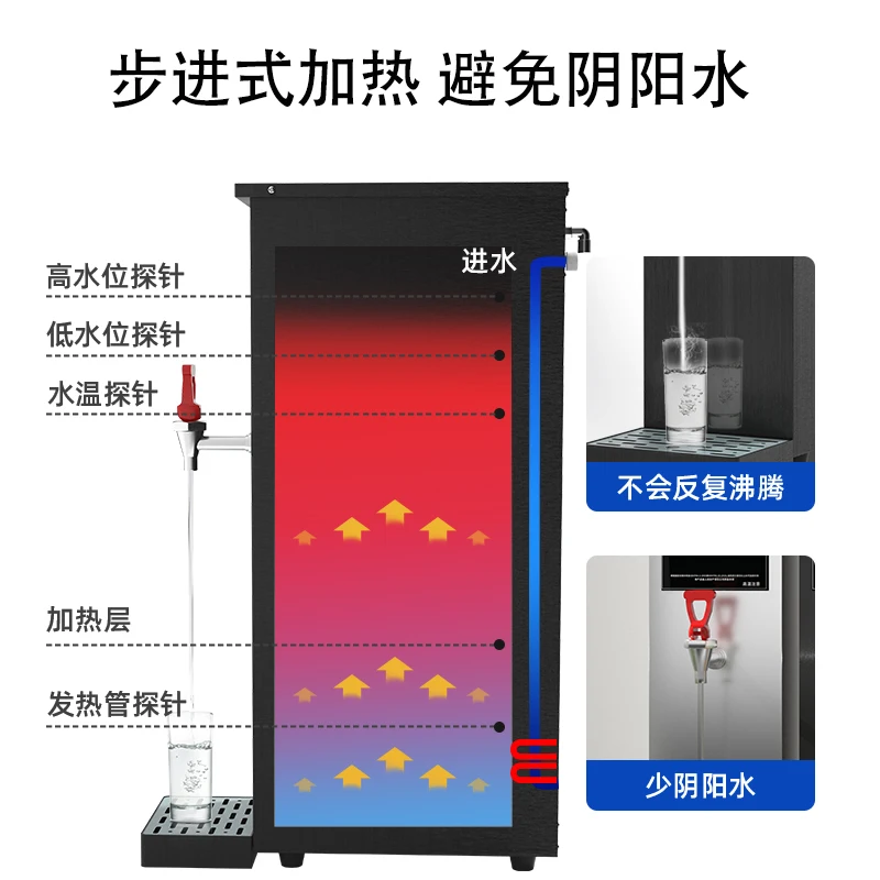 Commercial Full-Automatic Large Capacity Hot Water Dispenser Milk Tea Shop Restaurant Bar Counter Water Boiler Water Dispenser