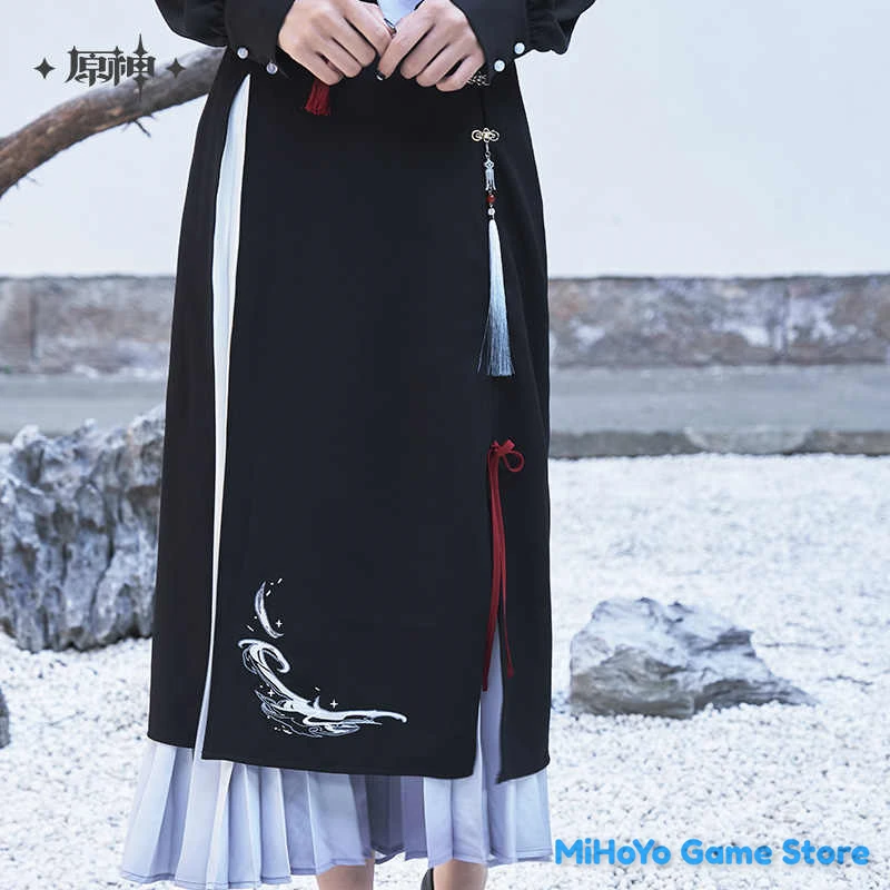 [Original]Shenhe Skirt MiHoYo Official Genuine Genshin Impact Shenhe Theme Impression Long Skirt Doujin Woman Dress Cosplay Gift