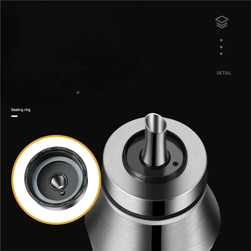 N04R Soy Sauce Vinegar Bottle Stainless Steel Oil Pot Household Food Grade Waist-Shaped Oil Pot Kitchen Supplies L
