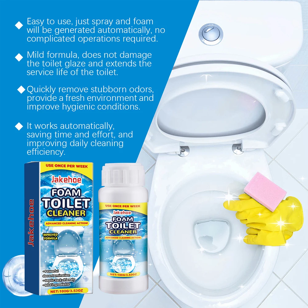 Toilet Powerful Cleaner 360 Degree All Round Descaling Deodorizing Foam Cleaner Odor Free Toilet Deodorizer Liquid For Bathroom