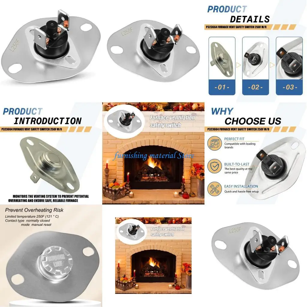 

Y5GD Концевые выключатели температуры печи с ручным сбросом P323664 Предохранительные выключатели вентиляции печи