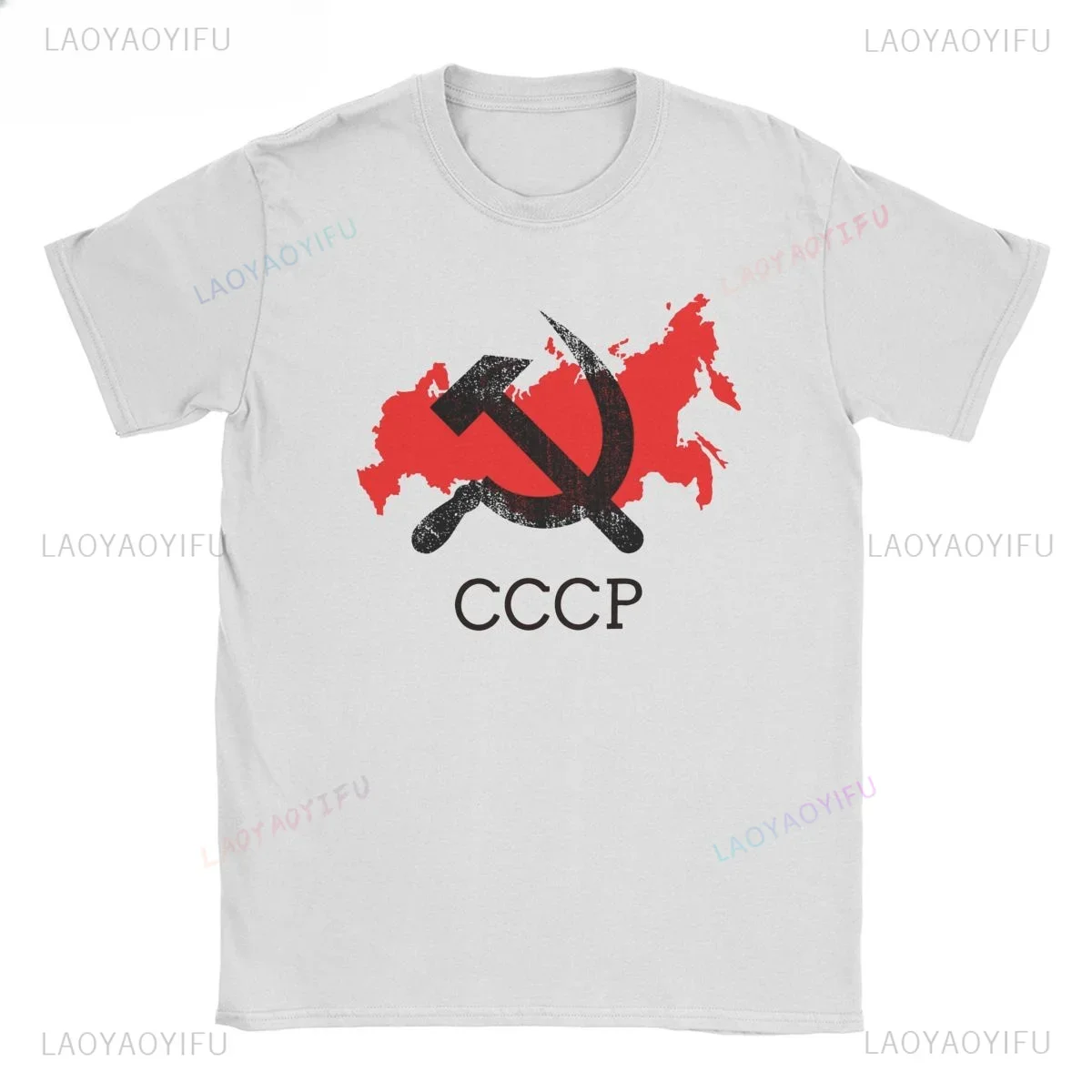 USSR CCCP Flag Russia Army Military Men Women's T Shirt Funny Graphic Casual Fahsion Short Sleeve Hipster Hip Hop Soft Clothing