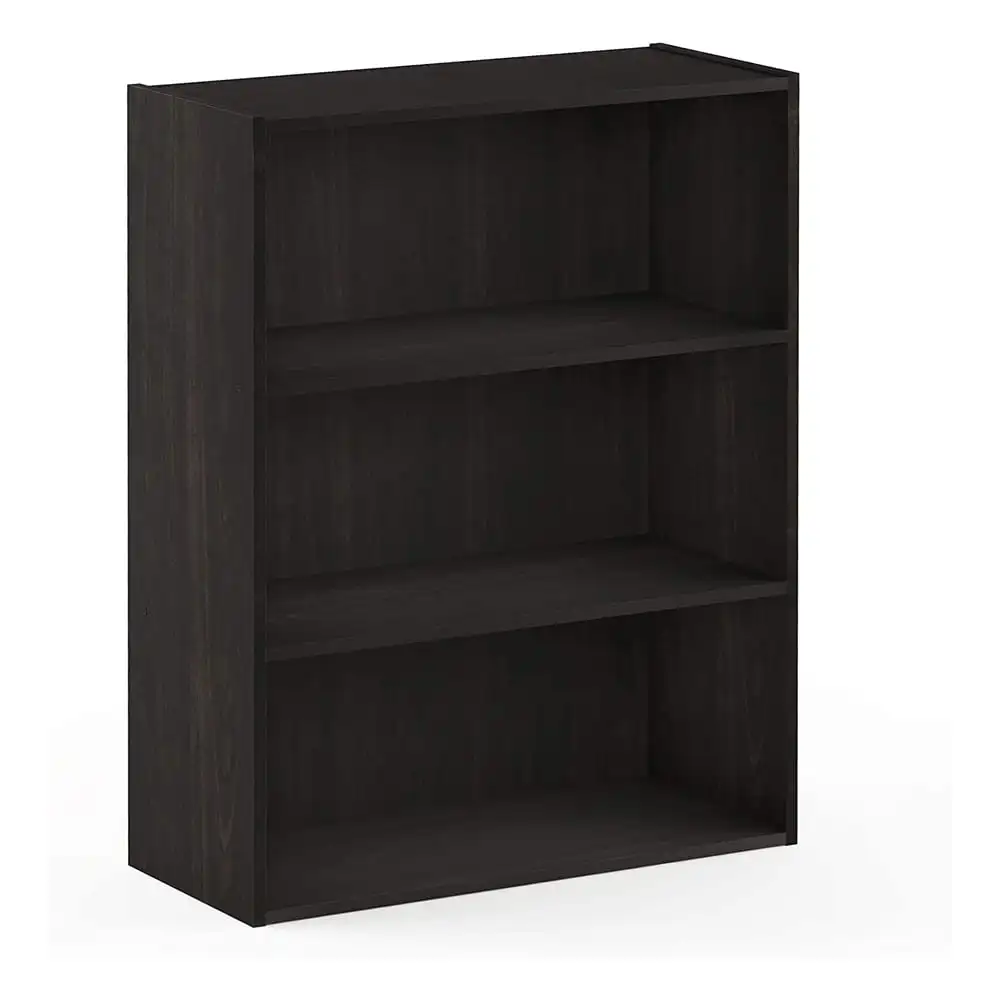 

Pasir 3 Tier Open Storage Wooden Bookshelf Bookcase Shelf, Espresso