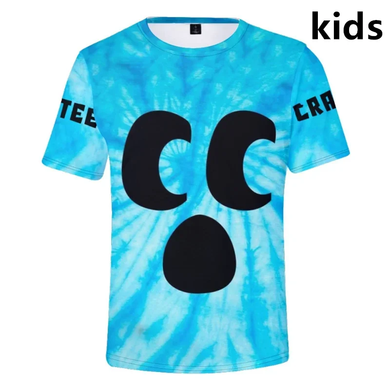 

New Fashion Casual Round Neck 3d Printed T-shirt Boys Girls Cartoon T-shirt Top Children's Clothing