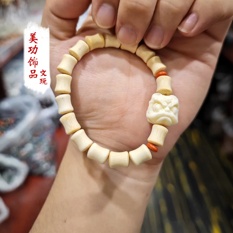 Natural Golden Silk Bamboo Collectables-Autograph Bracelet Bamboo Bracelet Ivory Nut Xingshi Bracelet Women's Bracelet Camel Bon