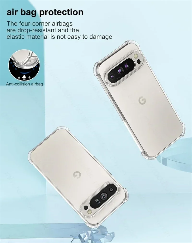 حافظة شفافة لهاتف جوجل بيكسل 9 برو XL 5G غطاء حماية ناعم من مادة البولي يوريثان الحراري لهاتف جوج بيكسل 9 بيكسل 9 برو بيكسل 9 9Pro 9ProXL 2024