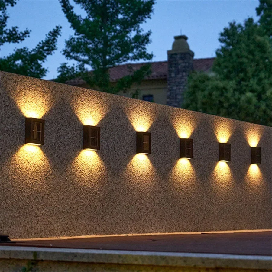 

LED Solar Light Outdoors Waterproof 1/2/4Pcs Solar Powered Wall Lamps Patio Garden Decoration Deck Fence Lamp Landscape Lights