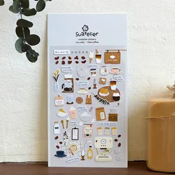 Suatelier kocham kawy naklejki Scrapbooking materiał pamiętnik piśmienne dziennik naklejki DIY Craft hobby akcesoria akcesoria