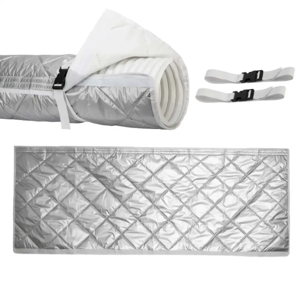 Reusable AC Insulated Hose Cover Waterproof Sleeve 3 Buckle Straps Air Conditioner Hose Cover Protective Insulated