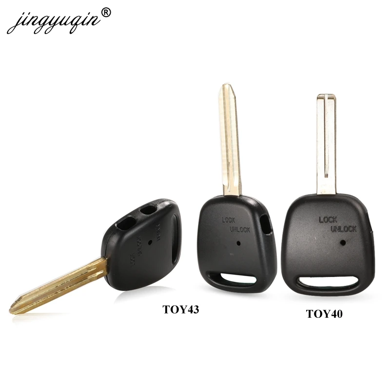 

jingyuqin 30pcs 1/2 Side Button Key Shell For TOYOTA Carina Estima Harrier Previa Corolla Celica Car Remote Fob Case No Logo