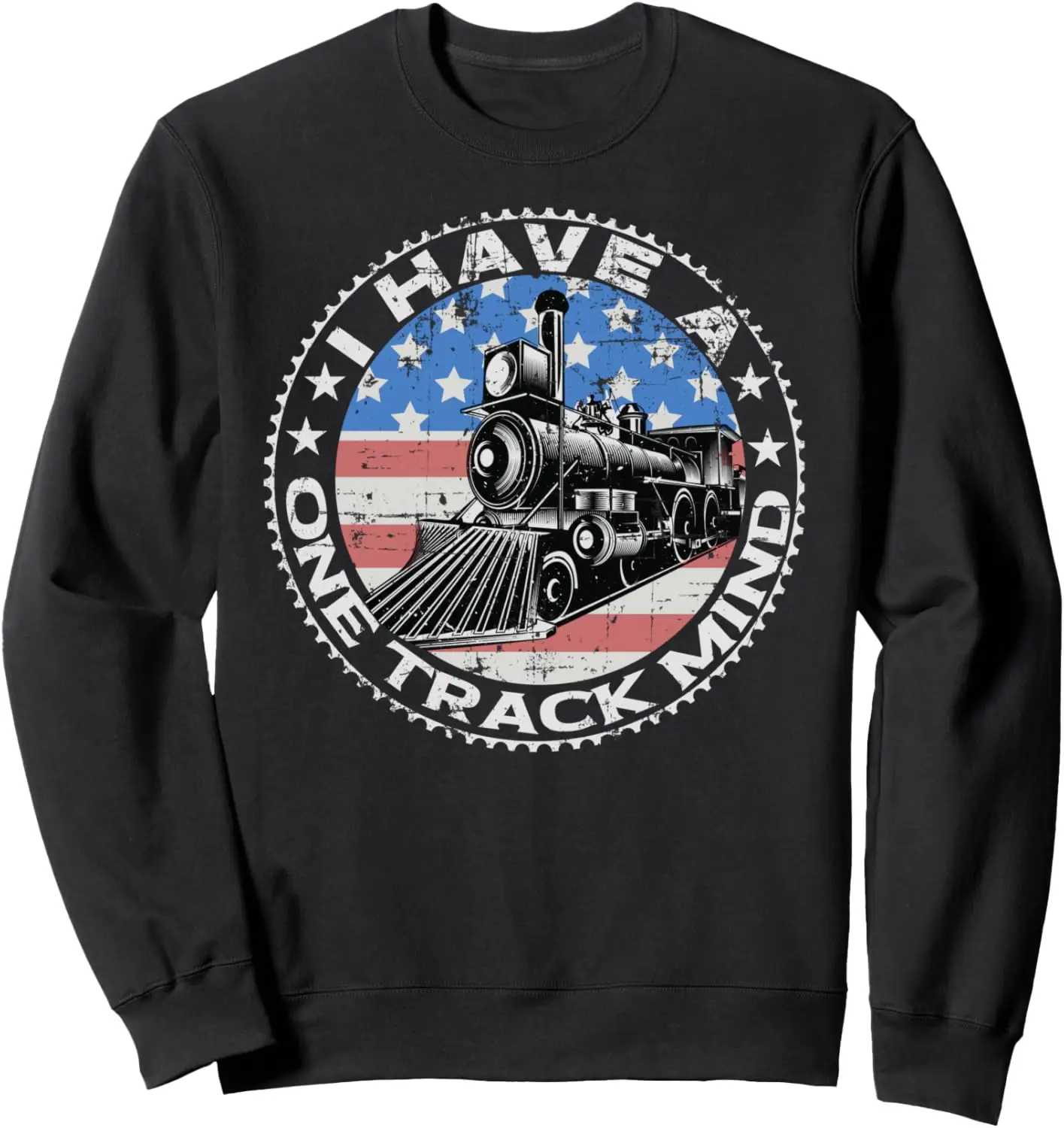 

Vintage Train Engine Train I Have A One Track Mind Sweatshirt