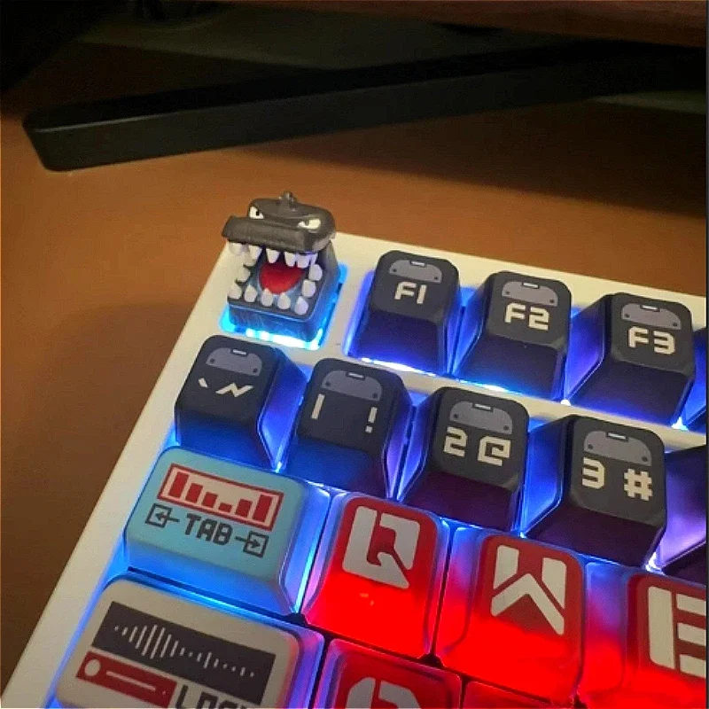 New Monster Anime Artisan Point Keycap Original Custom 3D Cool Cute Cartoon Handmade Gaming Keycaps for Mechanical Keyboard Gift