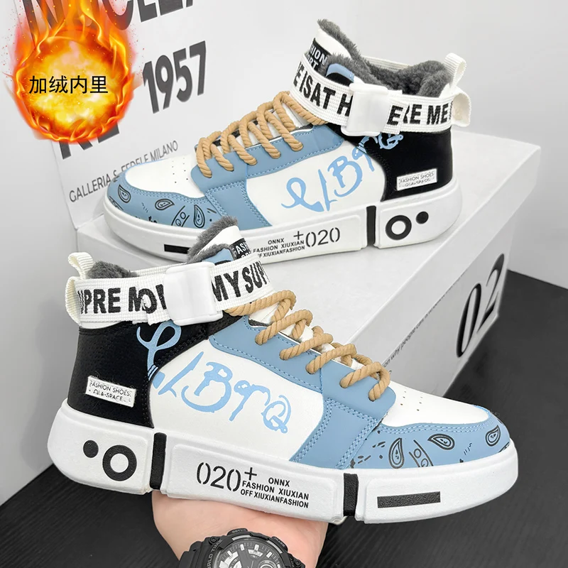 Мужские утепленные зимние ботинки 2025 года, на подкладке из искусственного меха и противоскользящие, идеально подходят для дневных ветерантов, катания на лыжах или сноуборде